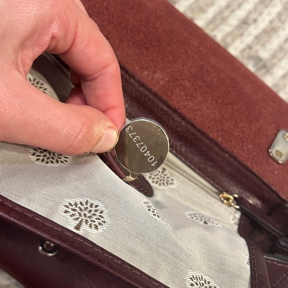 Mulberry Small Lily Flap Bag Oxblood EUC authentic Made in England - Picture 10 of 15